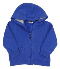 Modrá propínací mikina s kapucí Miniclub