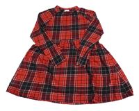 Červeno-černé kostkované šaty Next
