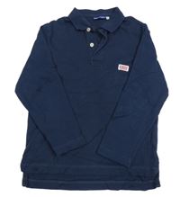 Tmavomodré polo triko s vlajkou Original Marines