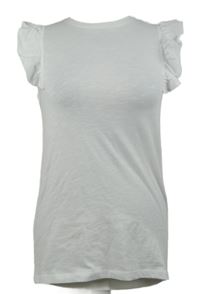 Dámské bílé tričko s volánky Dunnes 
