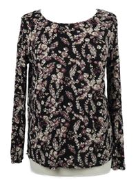 Dámské černé květované triko Gina Weber 