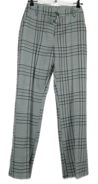 Nové - Dámské modro-černé kostkované kalhoty Primark 