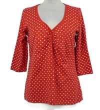 Dámské červené puntíkované triko Trendshop 