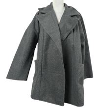 Dámský tmavošedý flaušový kabát Booohoo 