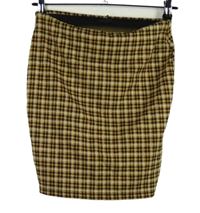 Dámská černo-okrová kostkovaná sukně New Look 