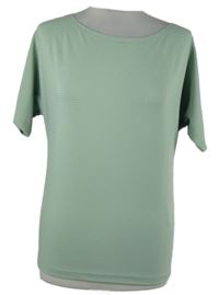 Dámské světlezelené žebrované tričko 