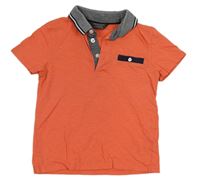 Růžovo-tmavomodré polo tričko Primark