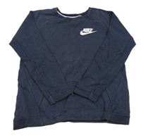 Tmavomodrá melírovaná mikina s logem zn. Nike