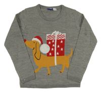 Šedý svetr s pejskem Lupilu