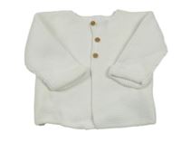 Bílý propínací svetr F&F