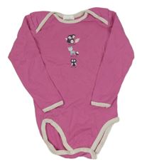 Růžové body se zvířátky 