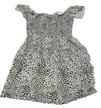 Nové - Bílé šaty s leopardím vzorem Primark