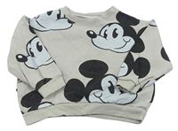 Béžovošedá oversize mikina s Mickeym zn. Disney