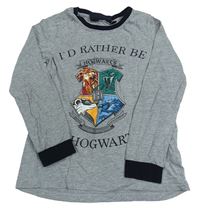 Šedé pyžamové triko s potiskem - Harry Potter 