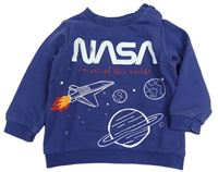 Tmavomodrá mikina s raketou NASA 