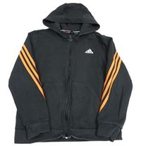 Černá propínací mikina s kapucí Adidas