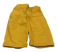 Okrové plátěné chino kraťasy Primark 