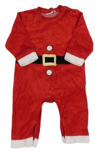 Červený sametový overal - Santa 