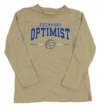 Béžové triko s nápisem Primark