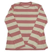 Růžovo-smetanové pruhované triko George