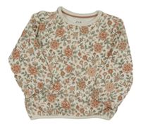 Smetanová květovaná mikina C&A