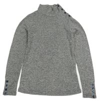 Černo-bílé melírované úpletové triko Orchestra