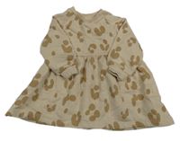 Béžové vzorované teplákové šaty F&F