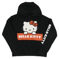 Černá mikina s Kitty a kapucí Sanrio