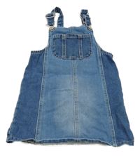 Modré riflové laclové šaty s kapsou George