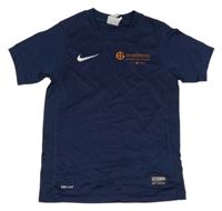 Tmavomodré sportovní funkční tričko Nike