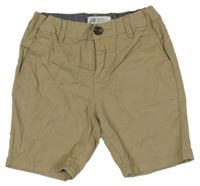 Pískové plátěné chino kraťasy H&M