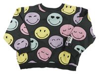 Tmavošedá mikina se smajíky H&M