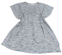 Šedo-bílé melírované šaty s potiskem H&M