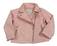 Světlerůžový koženkový crop křivák Primark