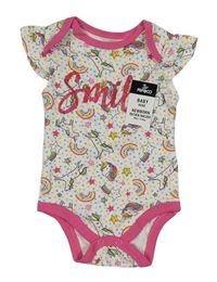 Bílo-růžové body s kometami Pep&Co