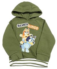 Khaki mikina s Bluey a kapucí Primark