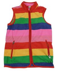 Barevná pruhovaná fleecová propínací vesta Tchibo