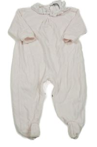 Světlerůžový sametový overal s volánky 