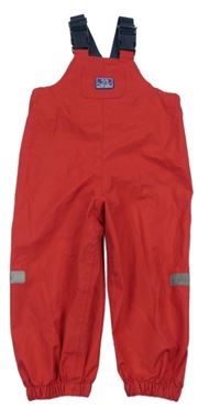 Červené nepromokavé laclové kalhoty Jojo Maman Bébé