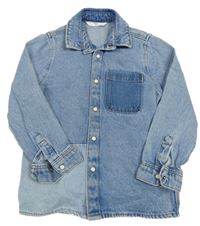 Světlemodrá riflová košilová bunda M&S