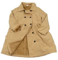 Béžový zateplený plátěný kabát 