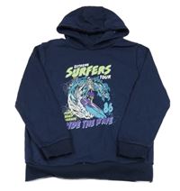 Tmavomodrá mikina s koslivcem a kapucí Dunnes