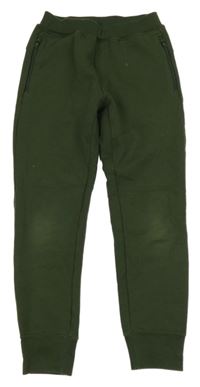 Khaki cuff tepláky UniQlo