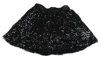Černá flitrová sukně Nutmeg