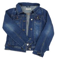 Tmavomodrá riflová bunda s prošoupáním Pocopiano