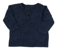 Tmavomodré triko s medvídky George 