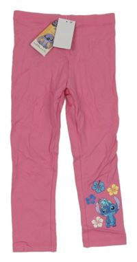 Nové - Růžové legíny se Stitchem Primark