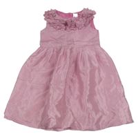 Světlerůžové šaty s nášivkami C&A