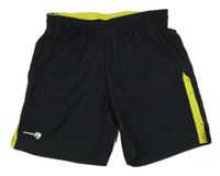 Černé tenisové funkční kraťasy s pruhy Artengo