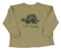 Béžová mikina s dinosaurem George 